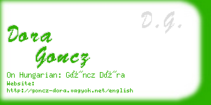 dora goncz business card